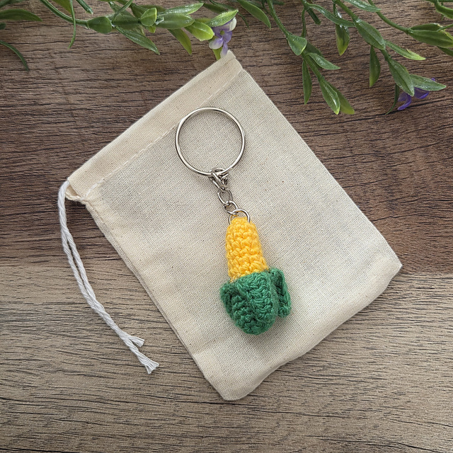 Mini Corn Keychain