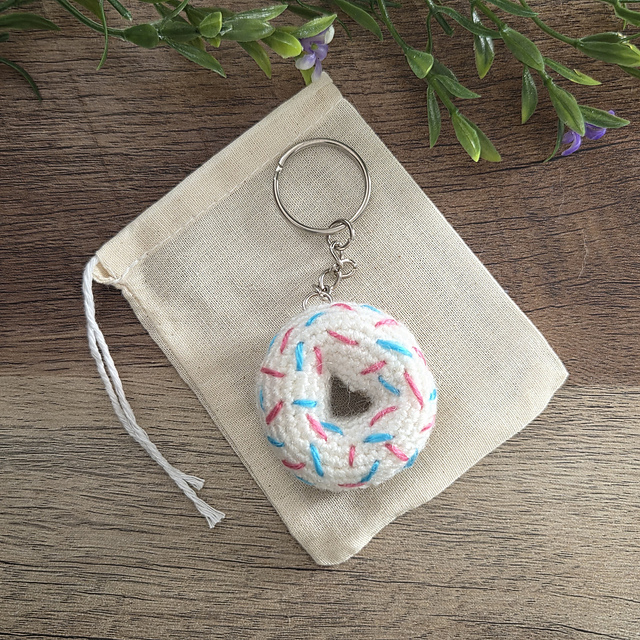 Mini Donut Keychain