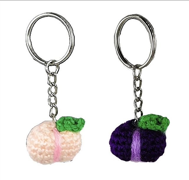 Mini Peach/Plum Keychain