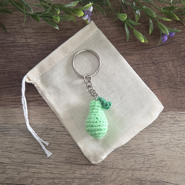 Mini Pear Keychain