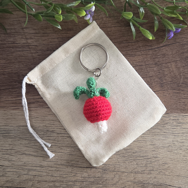Mini Radish Keychain