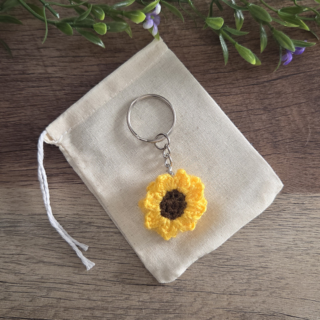 Mini Sunflower Keychain
