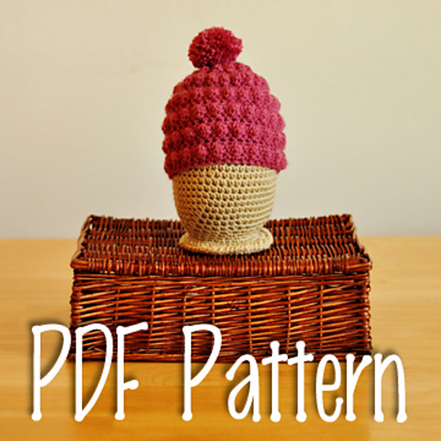 Crochet Hat, Puffy and Pom Pom