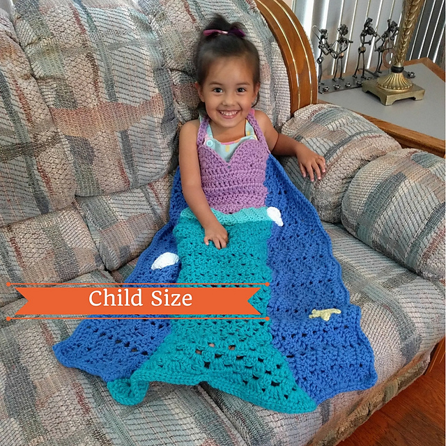 Child Mermaid Princess Blanket