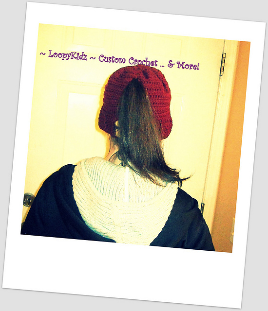 Women's Crochet Ponytail Hat