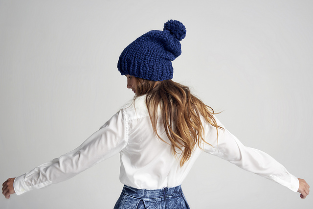Slouchy Pompom Beanie