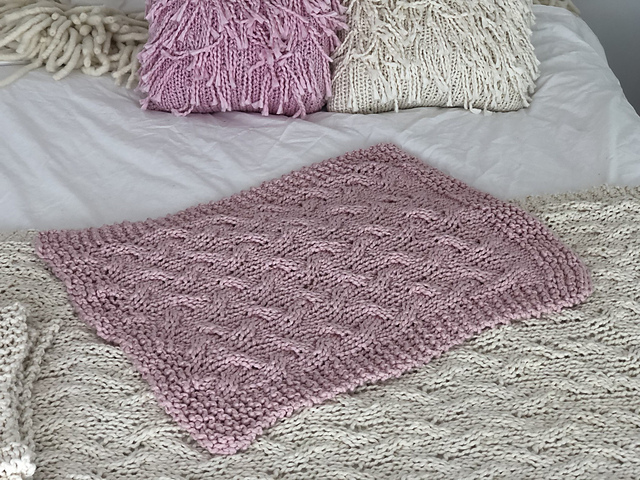 My First Cable Baby Blanket: Big Cotton