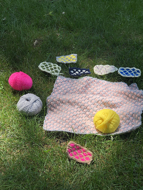Aster Flower Baby Blanket - Dream Yarn