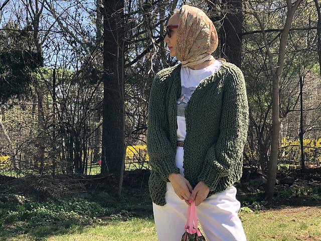 Top-Down Cardigan in Big Cotton