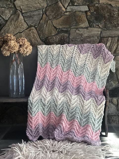 Chevron Baby Blanket AND Throw