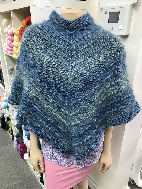 Gradient Plush Poncho
