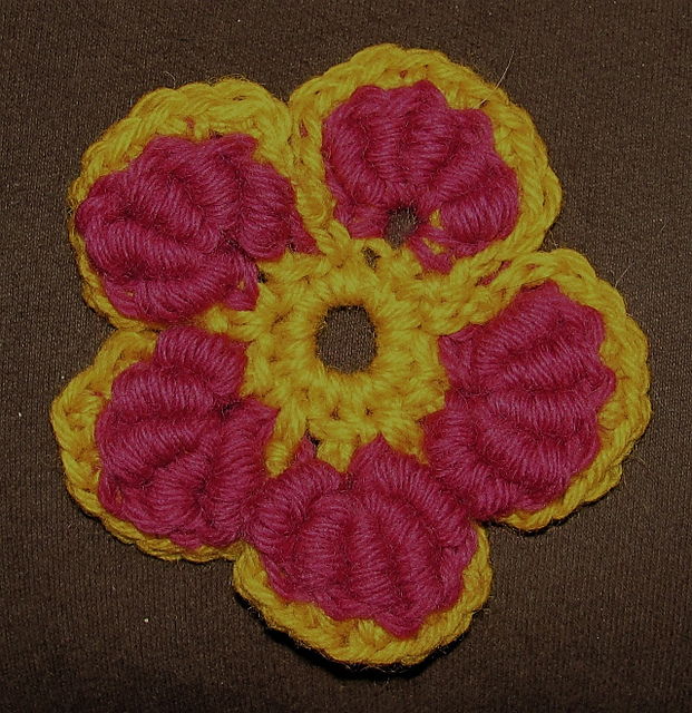 Majestic Crochet Flower Motif - Bullion Flower