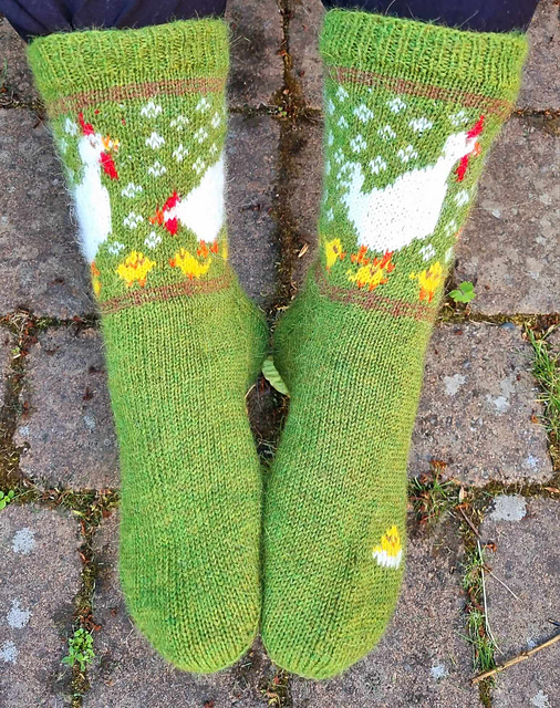 Ravelry: Chicken socks pattern by Liselott Daun