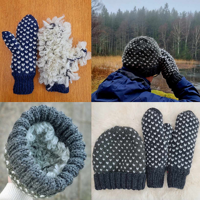 Thrummed hat and mittens