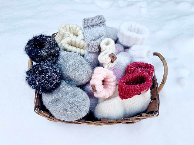 Nordic felted slippers