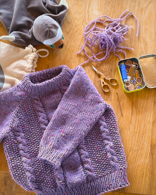 Cable sweater