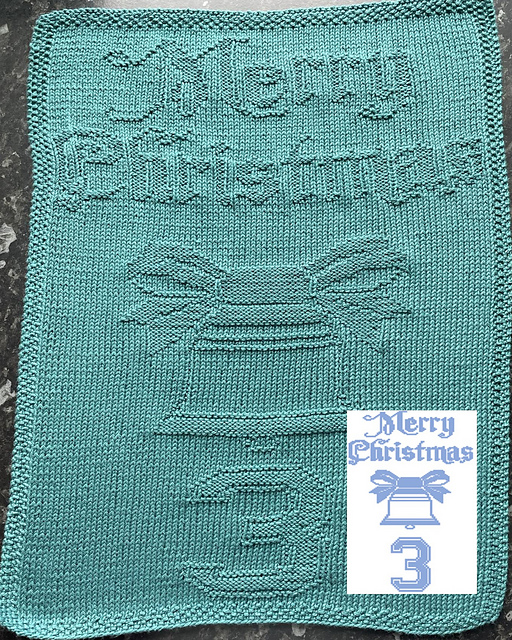 Nr. 445 3. Bells Merry Christmas guest towel