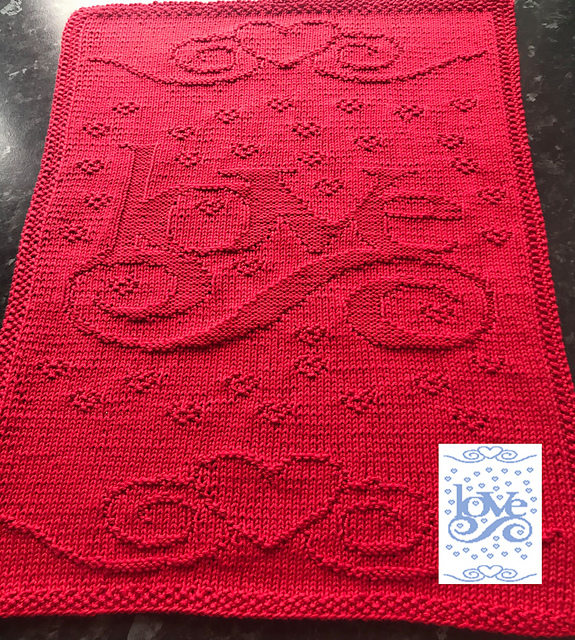 Nr. 483 Love with hearts guest towel