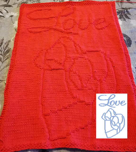Nr. 487 Heart with bow guest towel
