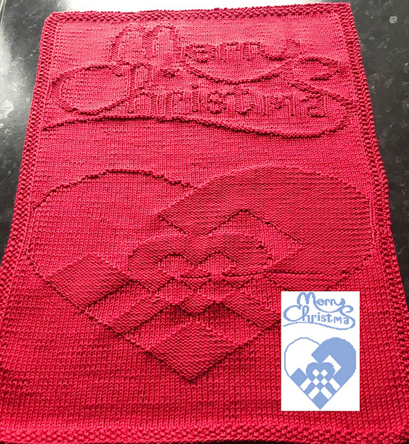 Nr. 345 Heart Merry Christmas guest towel