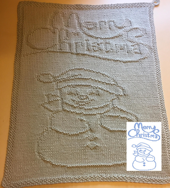 Nr. 359 10. Snowman Merry Christmas guest towel