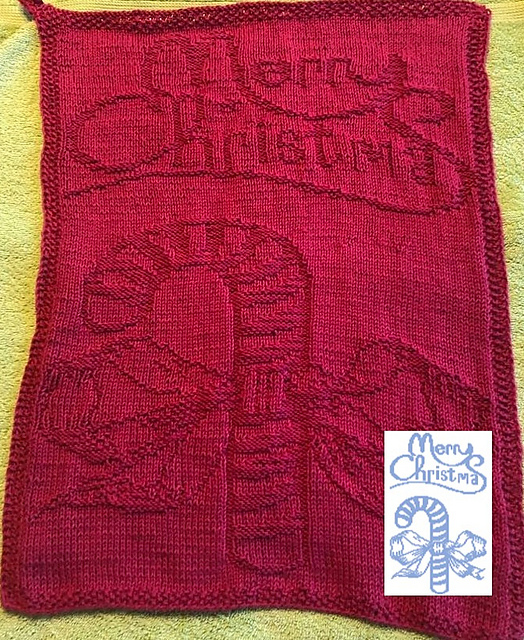 Nr. 361 11. Stick Merry Christmas guest towel