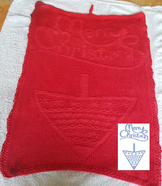 Nr. 371 16. Cornet Merry Christmas guest towel