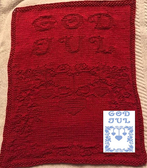 Ravelry: Nr. 384 23. Wreath God Jul guest towel pattern by Lotte Nielsen