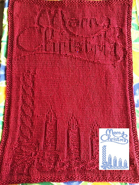 Nr. 391 26. Lights Merry Christmas guest towel