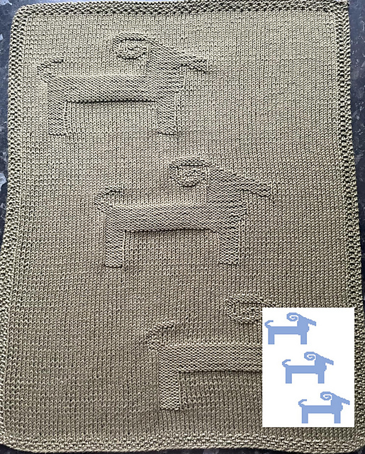 Nr. 840 – 25 – 2. Christmas Goat guest towel