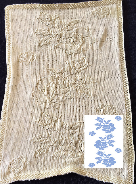 Nr. 24 Roses with small roses guest towel