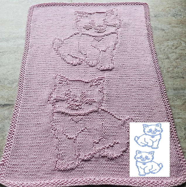 Nr. 61 2 Cats guest towel