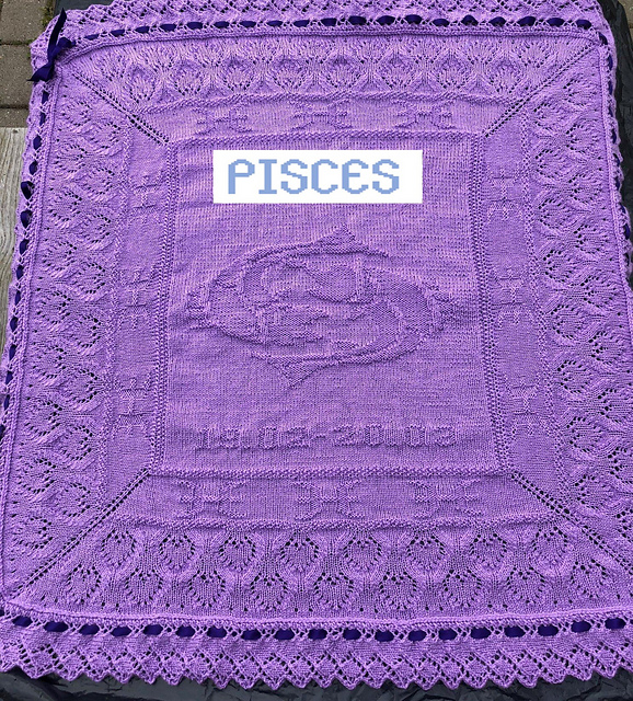 Nr. 6 Zodiac Pisces Baby blanket