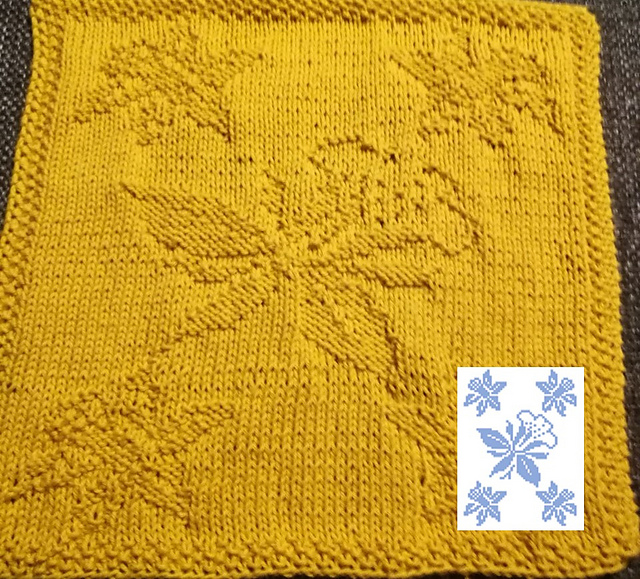 Nr. 496 Daffodils heads outward 65 stitches