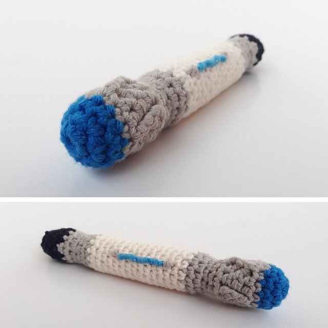 Crocheted Sonic Screwdriver from Doctor Who