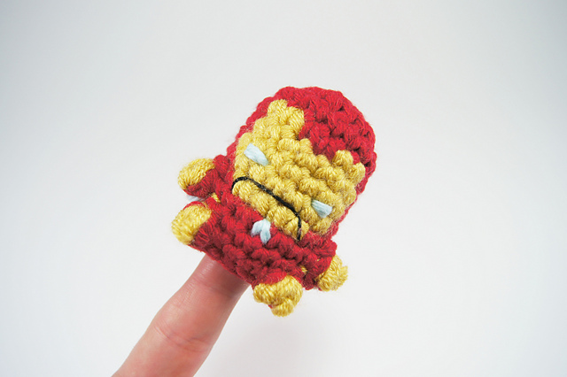 Iron Man Amigurumi Finger Puppet