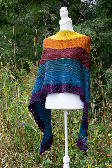 Biscotte Rainbow Shawl