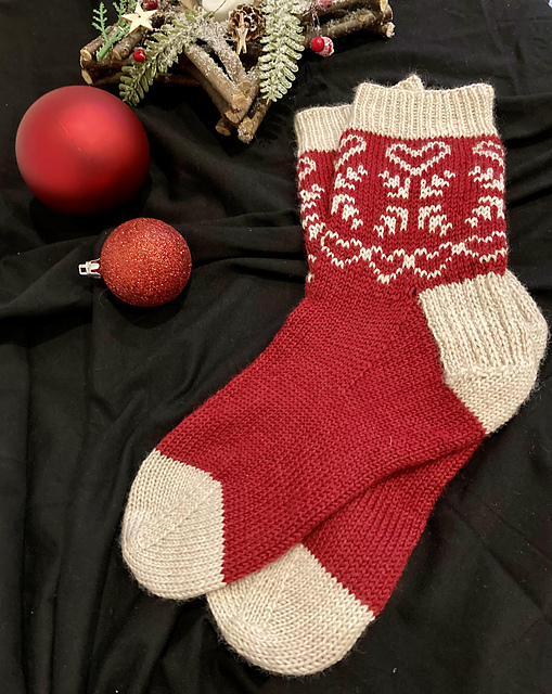 Christmas Romance Socks