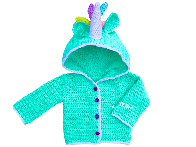 Hooded Unicorn Cardigan
