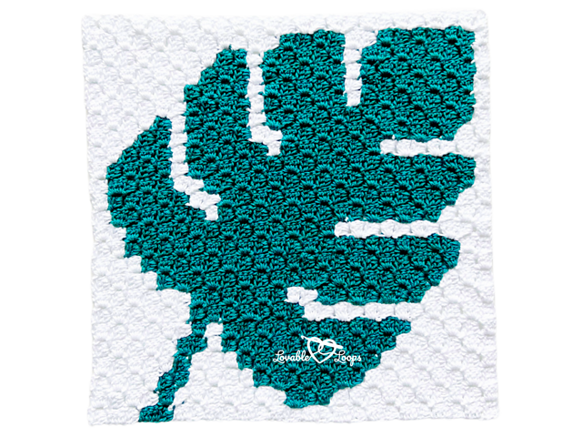 Monstera Leaf Square