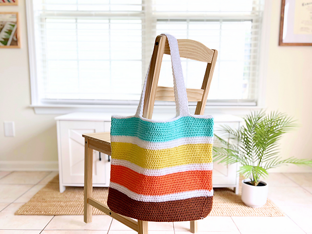 Retro Stripe Tote Bag
