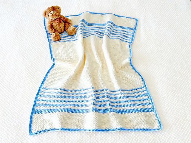 Moss Stitch Baby Blanket