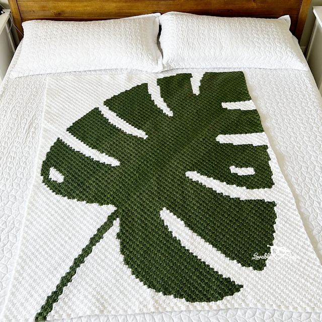 Ravelry: Monstera Leaf Blanket pattern by Melissa Hassler