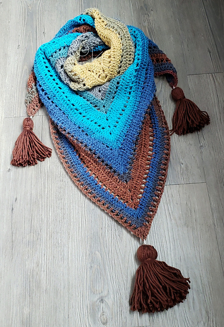 Waubedonia Triangle Shawl