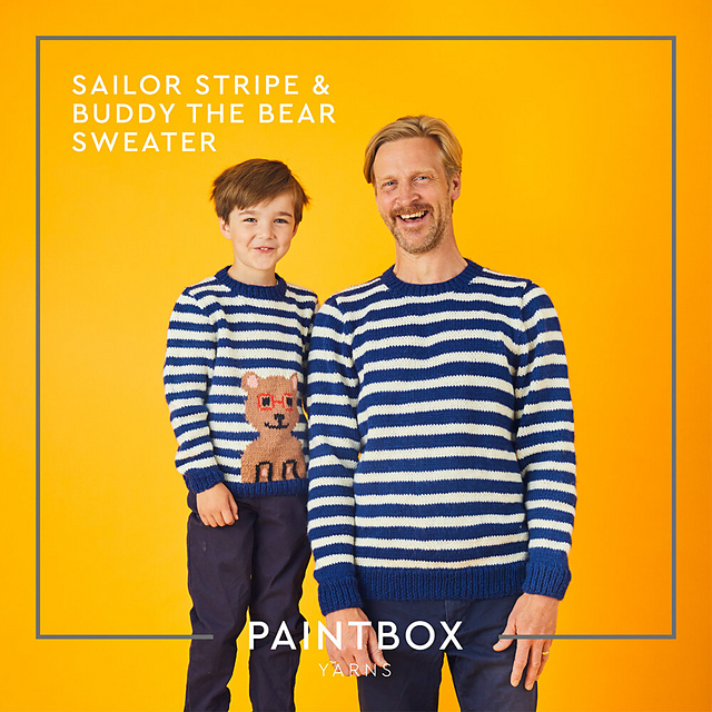 Sailor Stripe & Buddy the Bear Sweater
