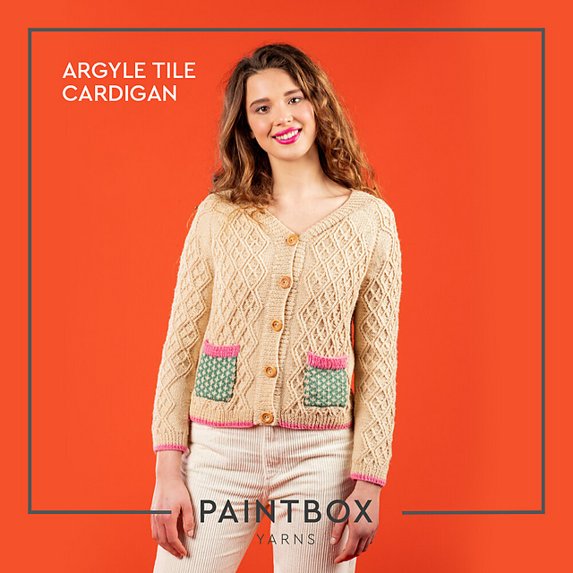 Argyle Tile Cardigan