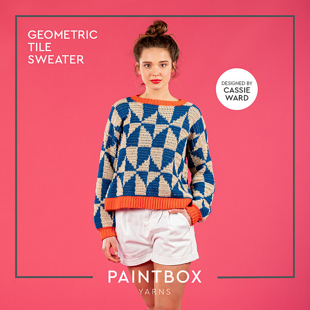 トップス Geometric Pattern Knitted Top Geometric Pattern Knitted Top