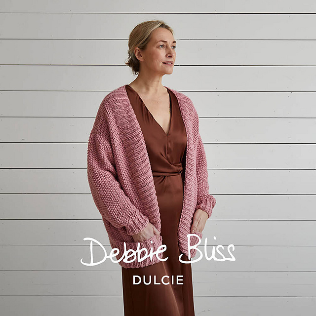 Moss Stitch Jacket with Deep Rib Bands