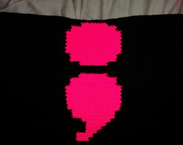Semicolon Pillow
