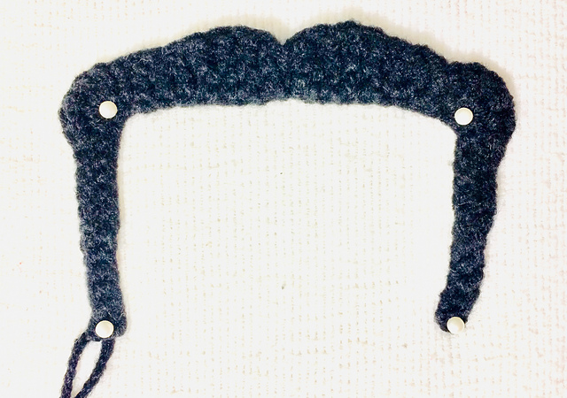 Handlebar Mustache Appliqué